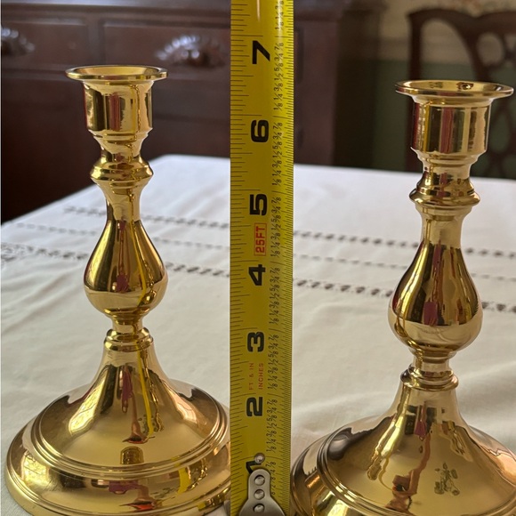 Hampton Brass 6” candlesticks - Picture 4 of 4